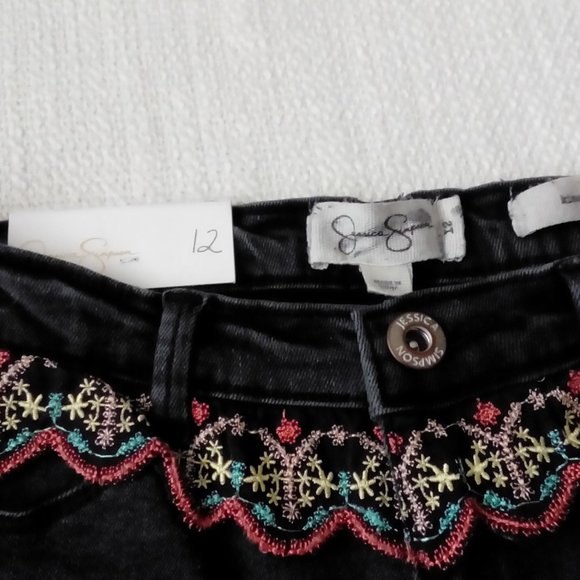 Jessica Simpson Kiss Me Rhinestone Studded Shorts - Picture 2 of 8